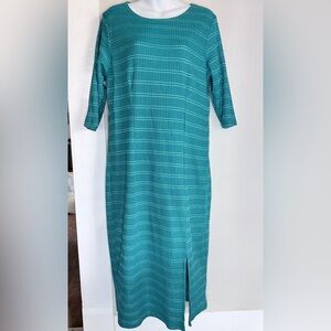 California Gold Rush Turquoise Knit Maxi Dress Size 24